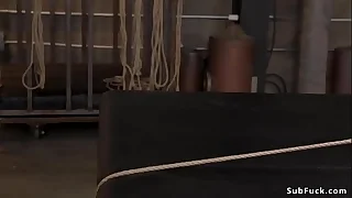 Back arch thraldom and whip for slave